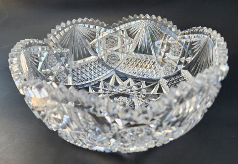 ABP crystal bowl hand cut glass