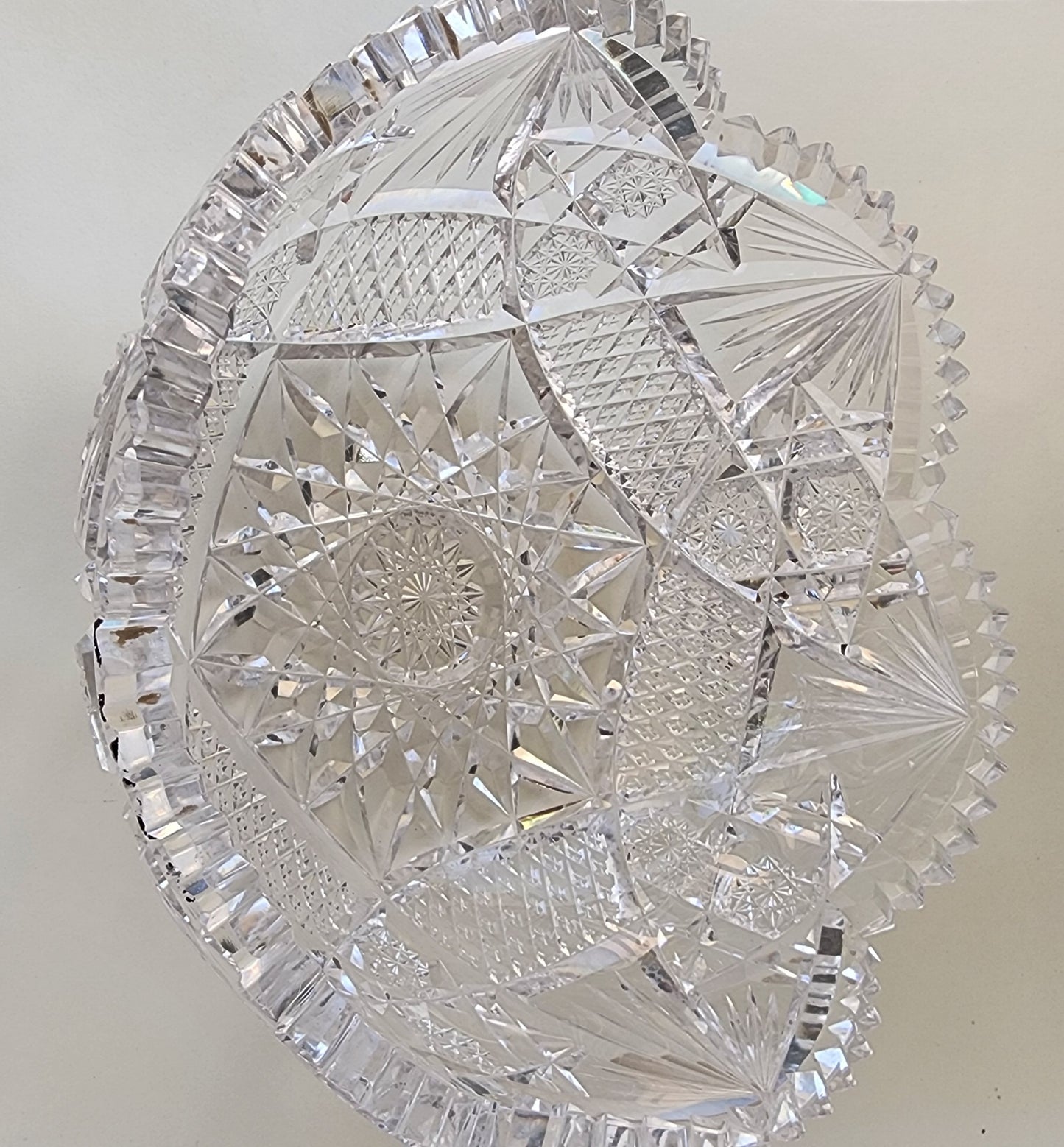 ABP crystal bowl hand cut glass