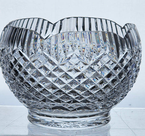 Hand Cut 34% lead crystal bowl signed Tipperary