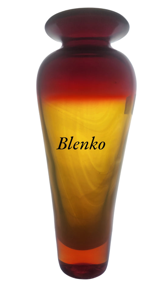 Blenko Glass vase handcraft Richard 2003