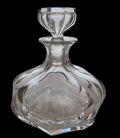 Glass perfume bottle fluted Hawkes?