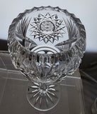 Signed Fry CUT glass vase