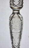 Pair Signed Hawkes hand Cut Glass candle sticks Antique auction