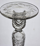 Pair Signed Hawkes hand Cut Glass candle sticks Antique auction