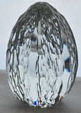 Hand cut glass honeycomb  paperweight, 32% lead crystal Signed