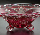 Cut to clear 3 leged bowl Hand cut