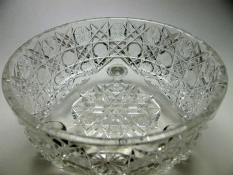 American Brilliant Period Hand Cut Glass Antique Ferner in Harvard Pattern - O'Rourke crystal awards & gifts abp cut glass