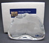 Hand Cut Glass polished  shamrock pattern paperweight, Ireland 24% lead crystal - O'Rourke crystal awards & gifts abp cut glass