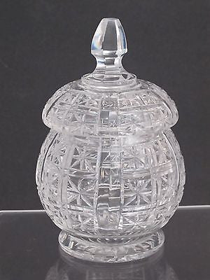Hand Cut glass jar with lid - O'Rourke crystal awards & gifts abp cut glass
