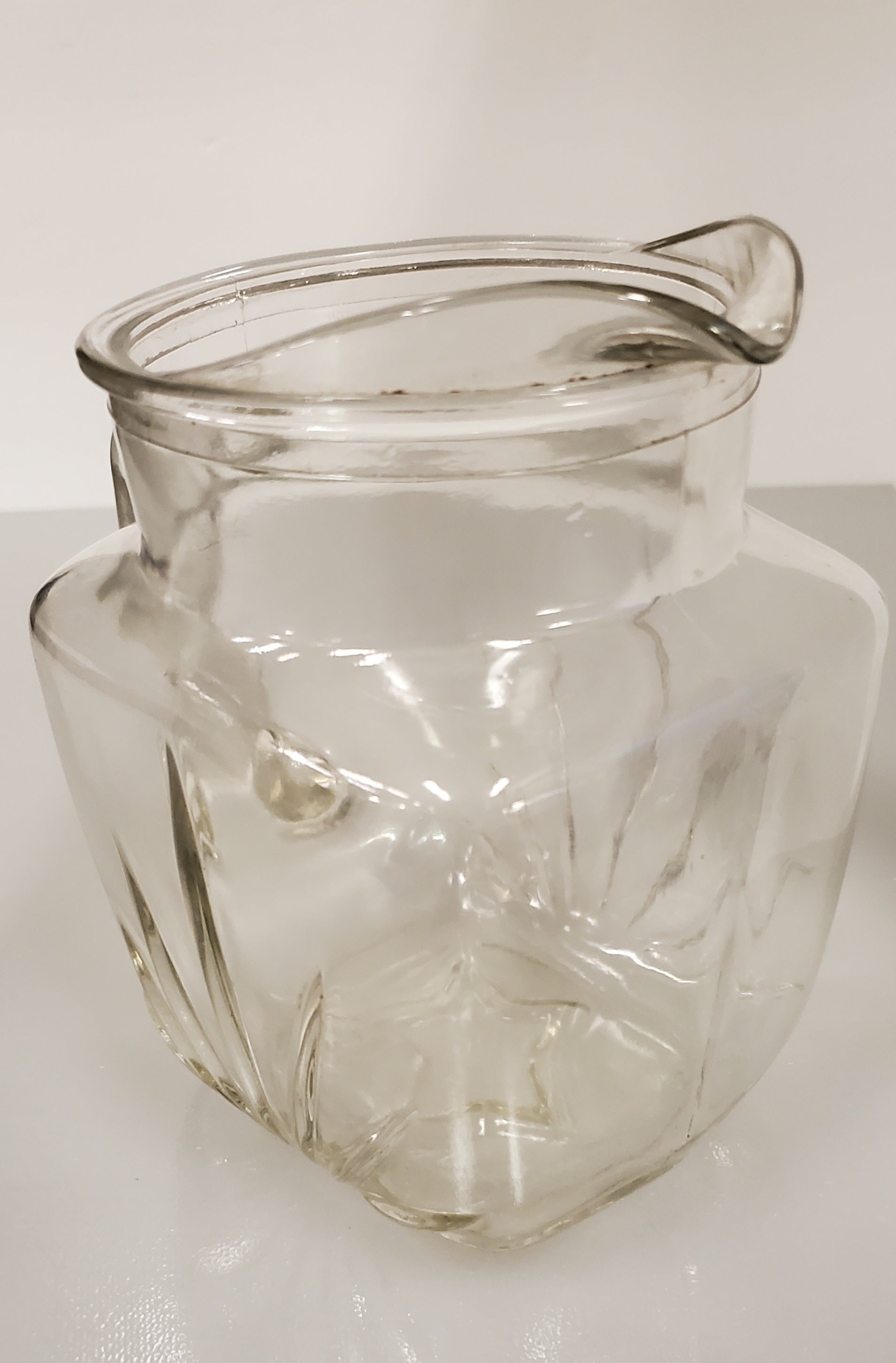 Sold at Auction: Vintage Clear Small Glass Pitcher