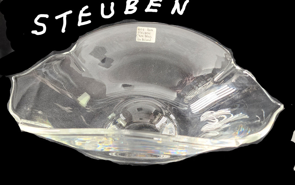 Steuben store Trefoil Bowl, 3 Lobed, Designed by Donald Pollard crystal dish bowl