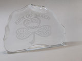 Celtic shamrock pattern paperweight, 24% lead crystal Peace