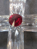 Glass cross 24 % lead crystal made in USA