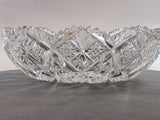 Signed Hawkes American Brilliant Period hand Cut mouth blown blank oval bowl