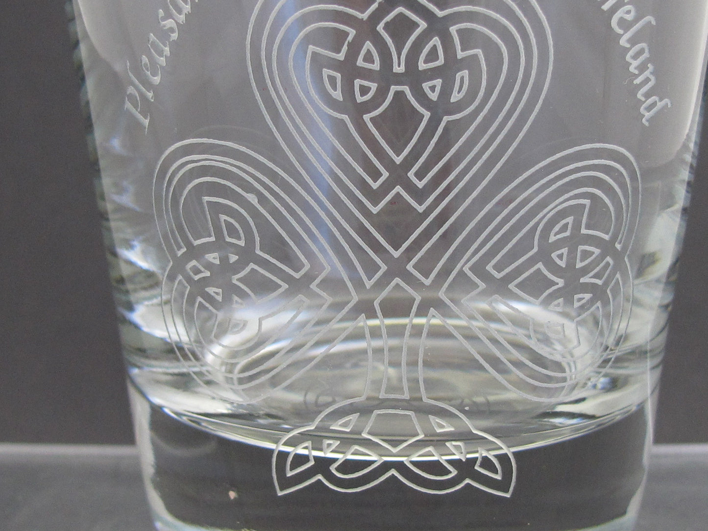 celtic / shamrock DOR glass 13 oz, St Patricks day gift, Ireland - O'Rourke crystal awards & gifts abp cut glass