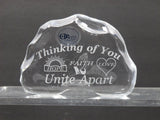 Thinking of you paperweight, 24% lead crystal Great gift Hope Faith Hope