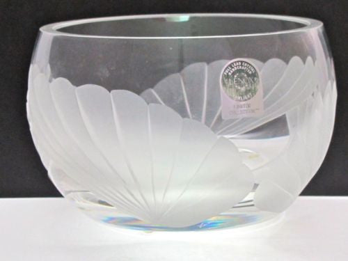 Signed Lenox Cut glass Fanlight bowl Crystal  Made in USA Limited collection auction