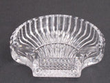 Signed Waterford cut  glass Hand Cut dish / tray shell auction