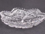 American Brilliant Period Cut Glass small blow out dish   Antique