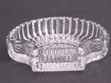 Signed Waterford cut  glass Hand Cut dish / tray shell auction