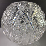 ABP cut glass rose bowl, Antique crystal auction