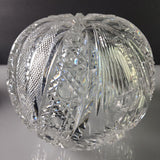 ABP cut glass rose bowl, Antique crystal auction