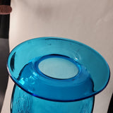 Blenko Glass blue rectangular vase 15. 75"