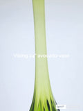 Viking vintage avocado Glass swung 24" vase