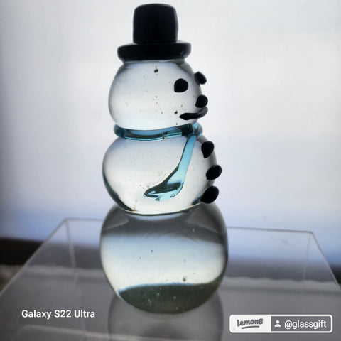 Glass Snowman paperweight