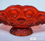 LE Smith glass Red moon and stars banana Bowl