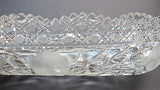 American Brilliant Period hand Cut Glass canoe dish abp antique auction