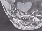 Valentine gift,  lead crystal bowl,  Made in USA ,glass auction