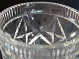 Old Cut glass vase Antique Crystal square base auction