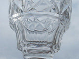 Old Cut glass vase Antique Crystal square base auction