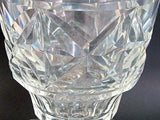 Old Cut glass vase Antique Crystal square base auction