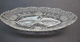 American Brilliant Period hand Cut Glass canoe dish abp antique auction