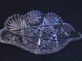 American Brilliant Period Cut Glass odd shape dish  ABP antique