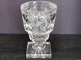 Old Cut glass vase Antique Crystal square base auction