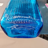 Blenko Glass blue rectangular vase 15. 75"