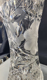 Cut glass vase antique Ch