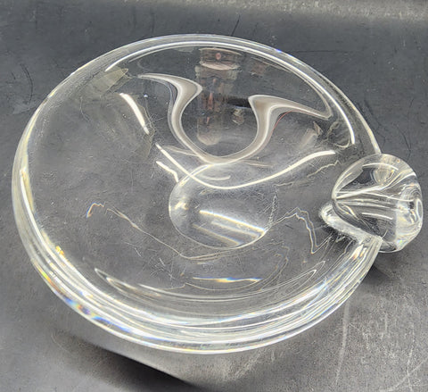 Steuben Signed glass dish