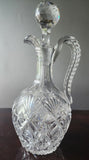 Hand Cut Glass ABP handled Decanter