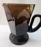 Lenox Antique sugar and creamer with lid Brown glass
