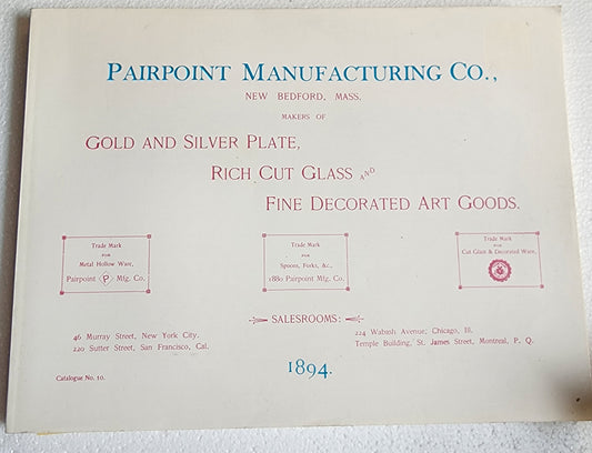 Pairpoint Manufacturing gold silver glass Catalog ABP