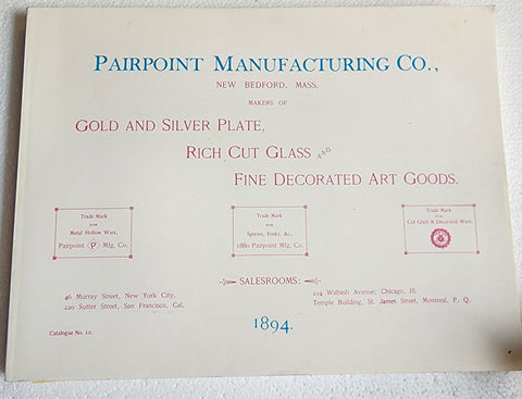 Pairpoint Manufacturing gold silver glass Catalog ABP