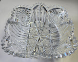 ABP cut glass square bowl American brilliant period 1886 -1915 tg