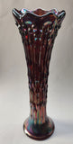 Carnival glass tree trunk vase Irn2