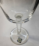 Bryce gold Goblet glass Autumn pattern Hand cut  Crystal  Made in USA Mt Pleasant PA