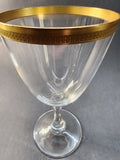 Lenox wine glass Tuxedo pattern gold band Made in USA Mt Pleasant PA