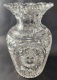ABP cut glass vase antique tg